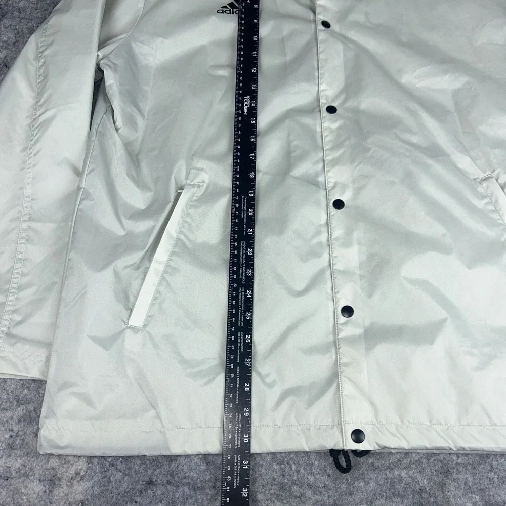 Adidas Tango Stadium Jacket Mens Size XL Ash Silver Soccer Button Up Windbreaker